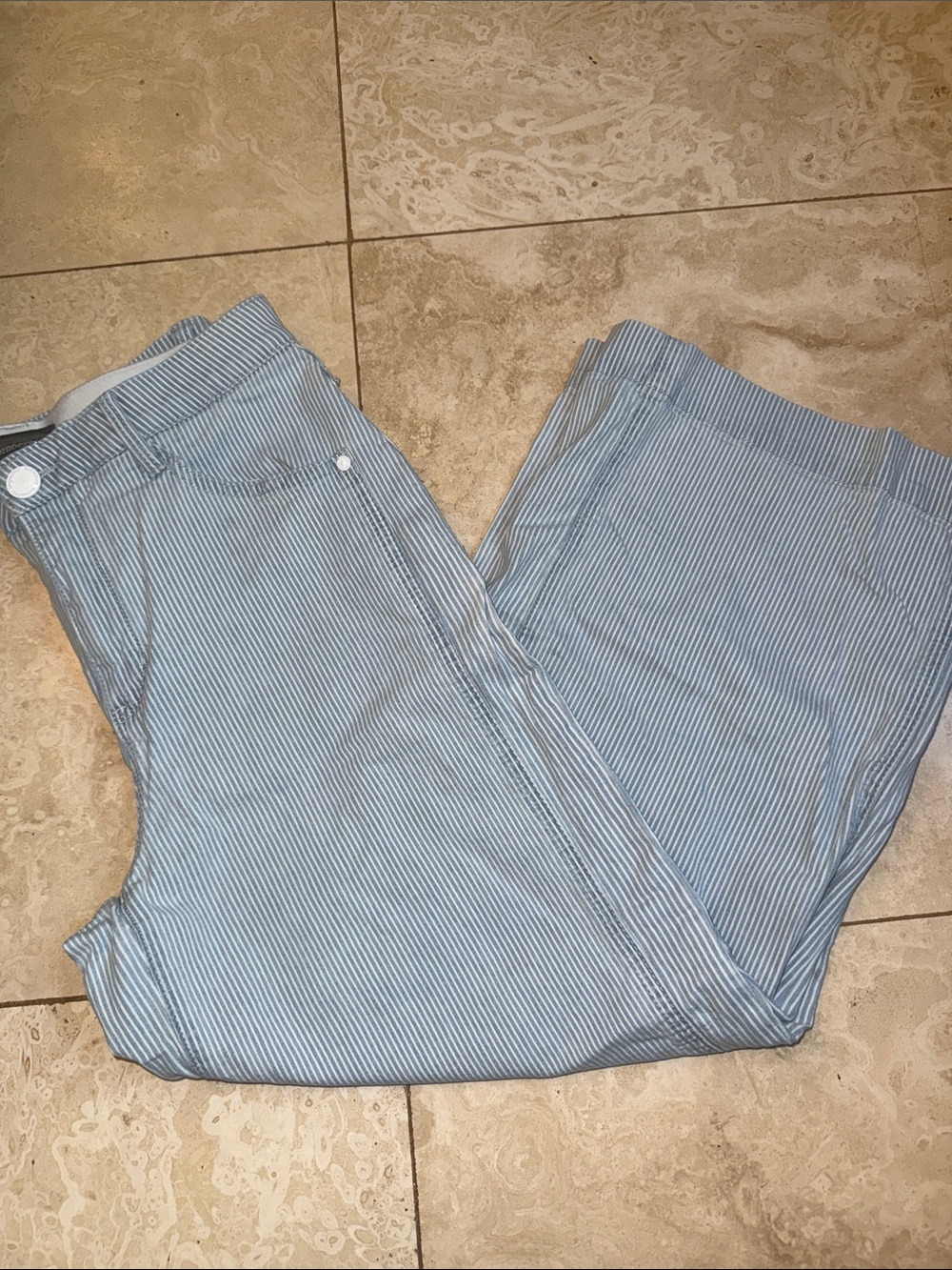 Democracy Light Blue Pinstripe Chinos